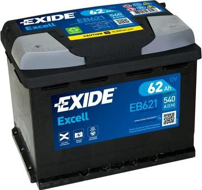 Exide EB621 - Стартерная аккумуляторная батарея, АКБ www.avaruosad.ee