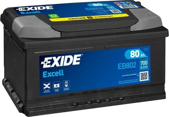 Exide EB802 - Стартерная аккумуляторная батарея, АКБ www.avaruosad.ee