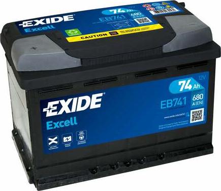 Exide EB741 - Стартерная аккумуляторная батарея, АКБ www.avaruosad.ee