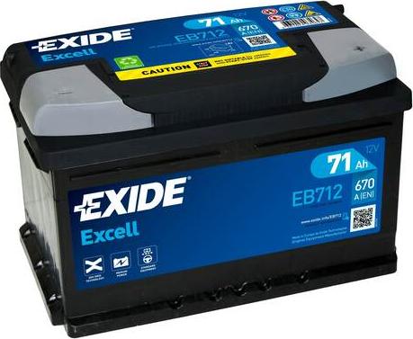Exide EB712 - Starter Battery www.avaruosad.ee