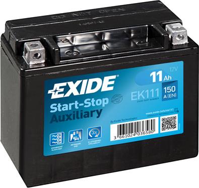 Exide EK111 - Startera akumulatoru baterija www.avaruosad.ee