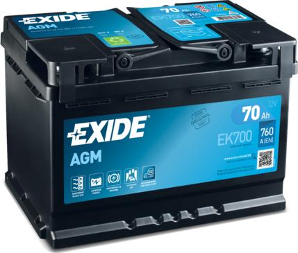 Exide EK700 - Стартерная аккумуляторная батарея, АКБ www.avaruosad.ee
