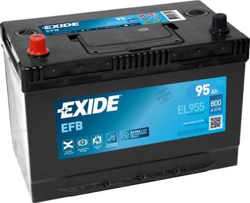 Exide EL955 - Стартерная аккумуляторная батарея, АКБ www.avaruosad.ee