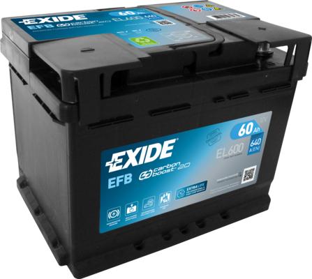Exide EL600 - Стартерная аккумуляторная батарея, АКБ www.avaruosad.ee