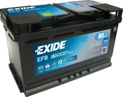 Exide EL800 - Стартерная аккумуляторная батарея, АКБ www.avaruosad.ee