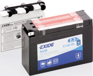 Exide ET4B-BS - Startera akumulatoru baterija www.avaruosad.ee