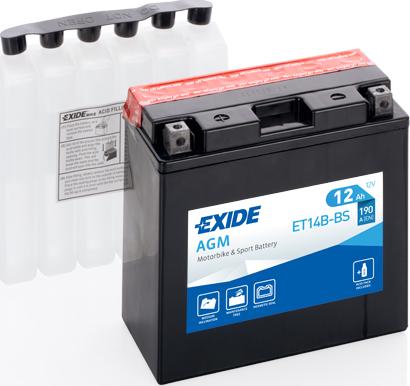 Exide ET14B-BS - Startera akumulatoru baterija www.avaruosad.ee