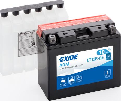 Exide ET12B-BS - Startera akumulatoru baterija www.avaruosad.ee