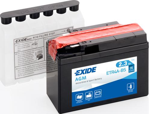 Exide ETR4A-BS - Startera akumulatoru baterija www.avaruosad.ee