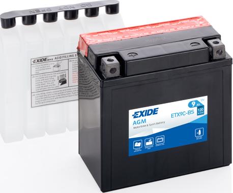 Exide ETX9C-BS - Стартерная аккумуляторная батарея, АКБ www.avaruosad.ee