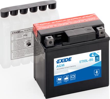 Exide ETX5L-BS - Startera akumulatoru baterija www.avaruosad.ee