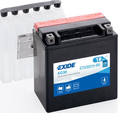 Exide ETX20CH-BS - Стартерная аккумуляторная батарея, АКБ www.avaruosad.ee