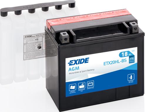 Exide ETX20HL-BS - Startera akumulatoru baterija www.avaruosad.ee