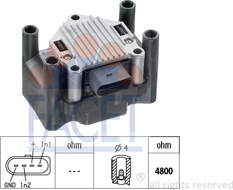 FACET 9.8120 - Ignition Coil www.avaruosad.ee
