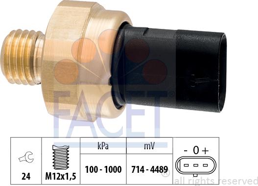 FACET 25.0001 - Sender Unit, oil pressure www.avaruosad.ee