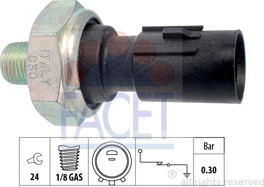 FACET 7.0195 - Sender Unit, oil pressure www.avaruosad.ee
