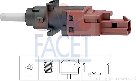 FACET 7.1170 - Выключатель, привод сцепления (Tempomat) www.avaruosad.ee