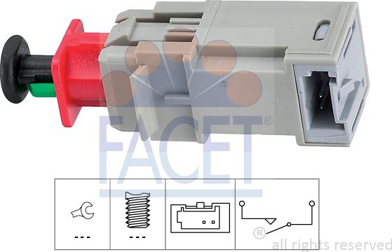 FACET 7.1207 - Switch, clutch control (cruise control) www.avaruosad.ee