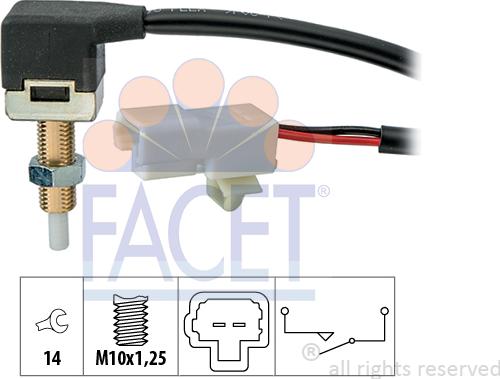 FACET 7.1289 - Switch, clutch control (cruise control) www.avaruosad.ee