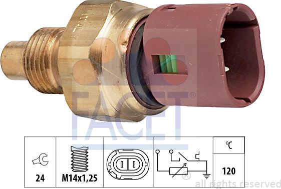 FACET 7.3522 - Sensor, coolant temperature www.avaruosad.ee