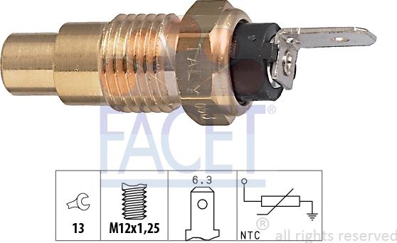 FACET 7.3223 - Sensor, coolant temperature www.avaruosad.ee