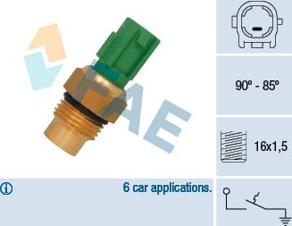 FAE 36711 - Temperatūras slēdzis, radiatora / gaisa kondicioniera ventilators www.avaruosad.ee