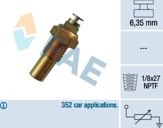 FAE 32230 - Sensor, coolant temperature www.avaruosad.ee