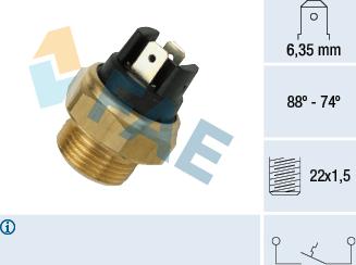 FAE 37420 - Temperatūras slēdzis, radiatora / gaisa kondicioniera ventilators www.avaruosad.ee