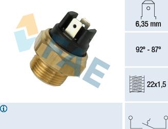 FAE 37310 - Temperature Switch, radiator / air conditioner fan www.avaruosad.ee