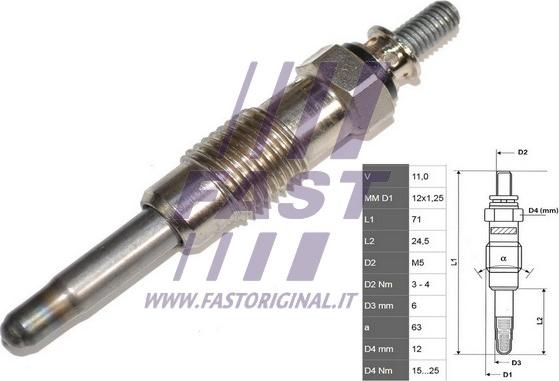 Fast FT82710 - Glow Plug www.avaruosad.ee