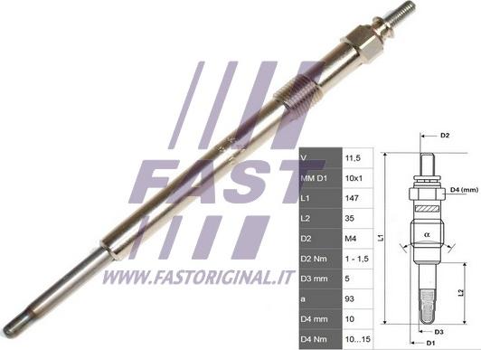 Fast FT82736 - Glow Plug www.avaruosad.ee