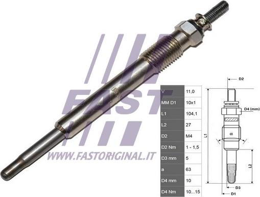 Fast FT82732 - Glow Plug www.avaruosad.ee