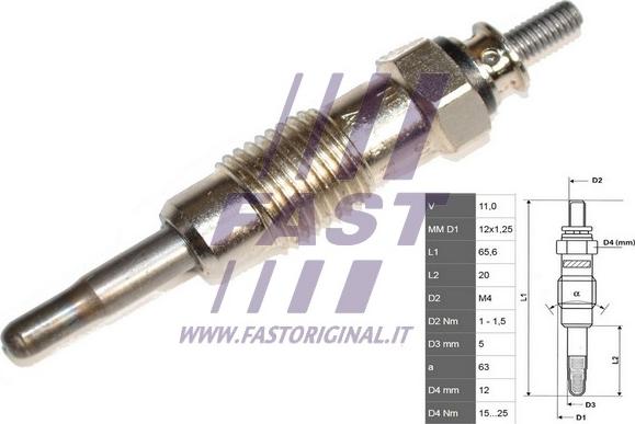 Fast FT82722 - Glow Plug www.avaruosad.ee