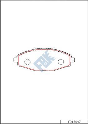 FBK FD13047 - Brake Pad Set, disc brake www.avaruosad.ee