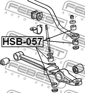 Febest HSB-057 - Paigutus,stabilisaator www.avaruosad.ee