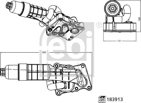 Febi Bilstein 183913 - Korpus, õlifilter www.avaruosad.ee