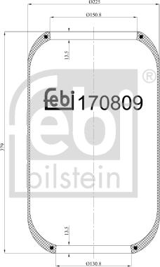 Febi Bilstein 170809 - Кожух пневматической рессоры www.avaruosad.ee