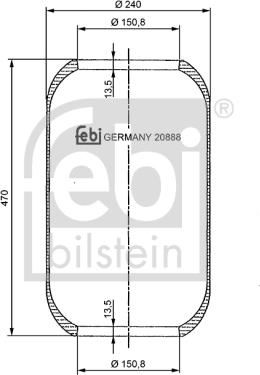 Febi Bilstein 20888 - Кожух пневматической рессоры www.avaruosad.ee