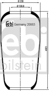 Febi Bilstein 20883 - Кожух пневматической рессоры www.avaruosad.ee