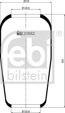 Febi Bilstein 20882 - Кожух пневматической рессоры www.avaruosad.ee