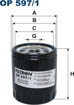 Filtron OP597/1 - Oil Filter www.avaruosad.ee