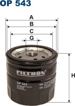 Filtron OP543 - Oil Filter www.avaruosad.ee