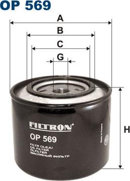 Filtron OP569 - Oil Filter www.avaruosad.ee