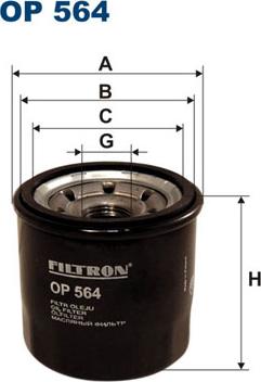 Filtron OP564 - Oil Filter www.avaruosad.ee