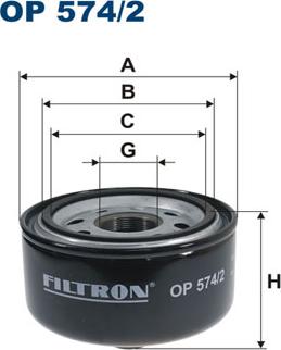 Filtron OP574/2 - Oil Filter www.avaruosad.ee