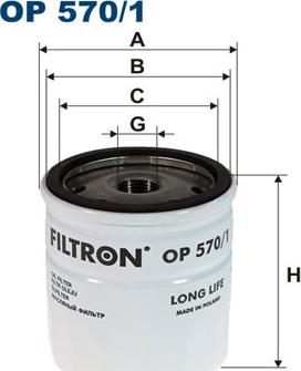 Filtron OP570/1 - Oil Filter www.avaruosad.ee