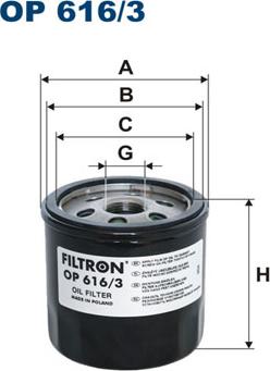 Filtron OP616/3 - Oil Filter www.avaruosad.ee