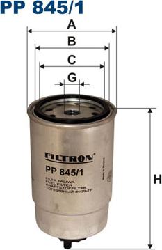Filtron PP845/1 - Filtro combustible www.avaruosad.ee