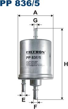 Filtron PP836/5 - Fuel filter www.avaruosad.ee