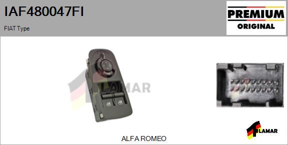 FLAMAR IAF480047FI
 - Switch, window regulator www.avaruosad.ee